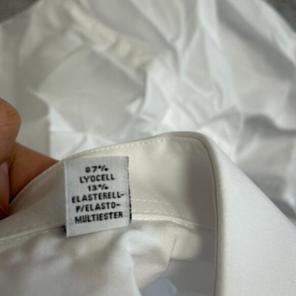 NEW Calvin Klein Men's XL White Button Down Dress Shirt Active Stretch - Picture 8 of 10